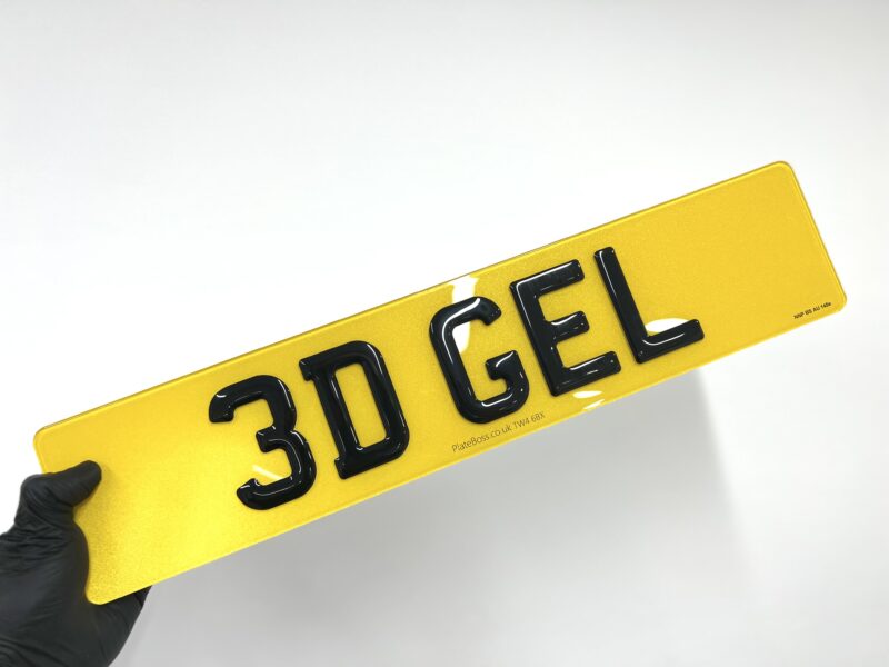 3D Gel Number Plate
