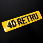 4d retro number plate