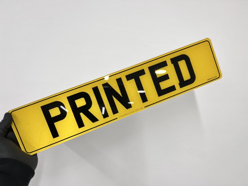 standard printed number plates
