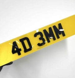 4d 3mm number plates