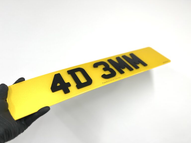 4d 3mm number plates