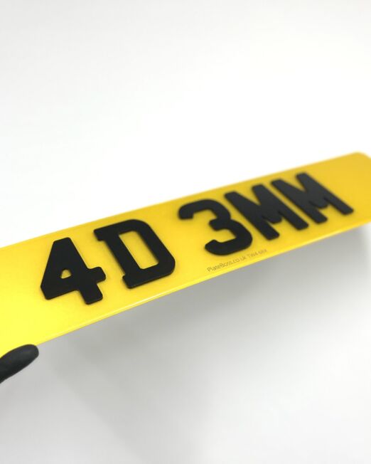 4d 3mm number plates