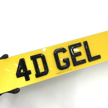 4D 3mm Gel Number Plates