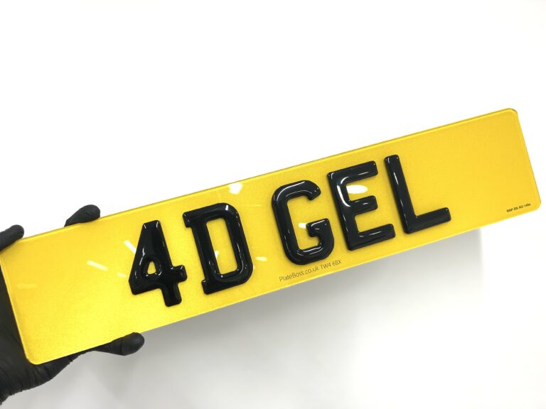 4D 3mm Gel Number Plates