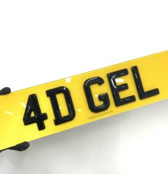 4D 3mm Gel Number Plates