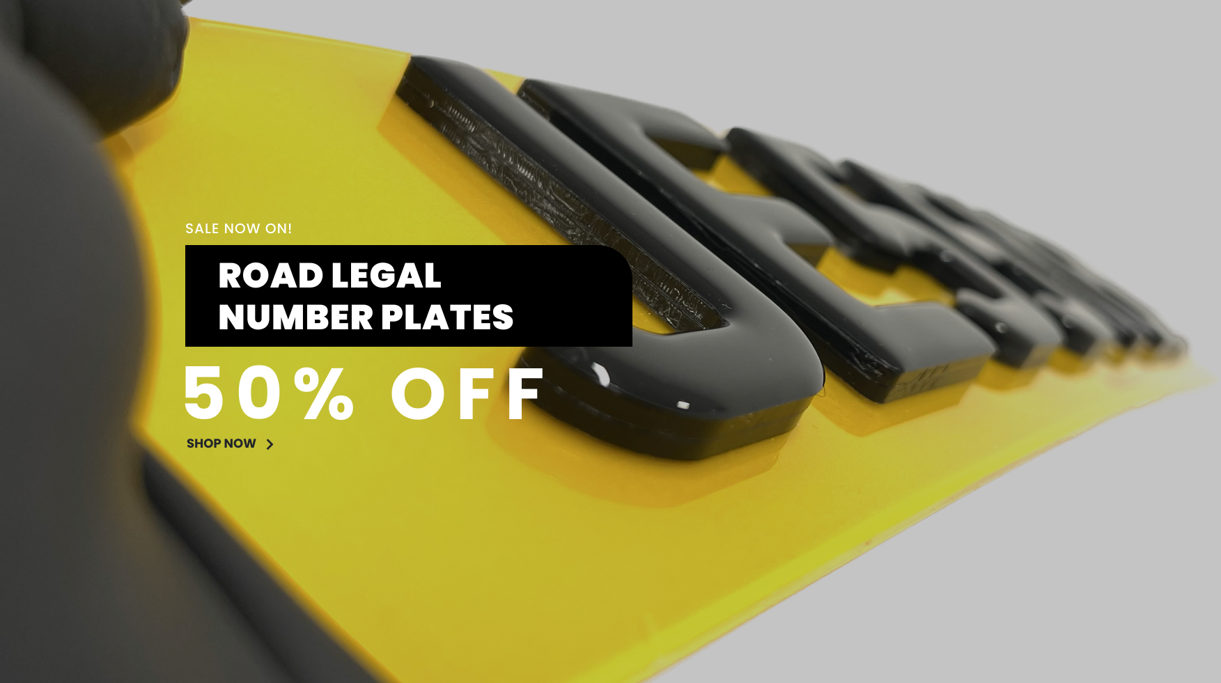 50% off number plates