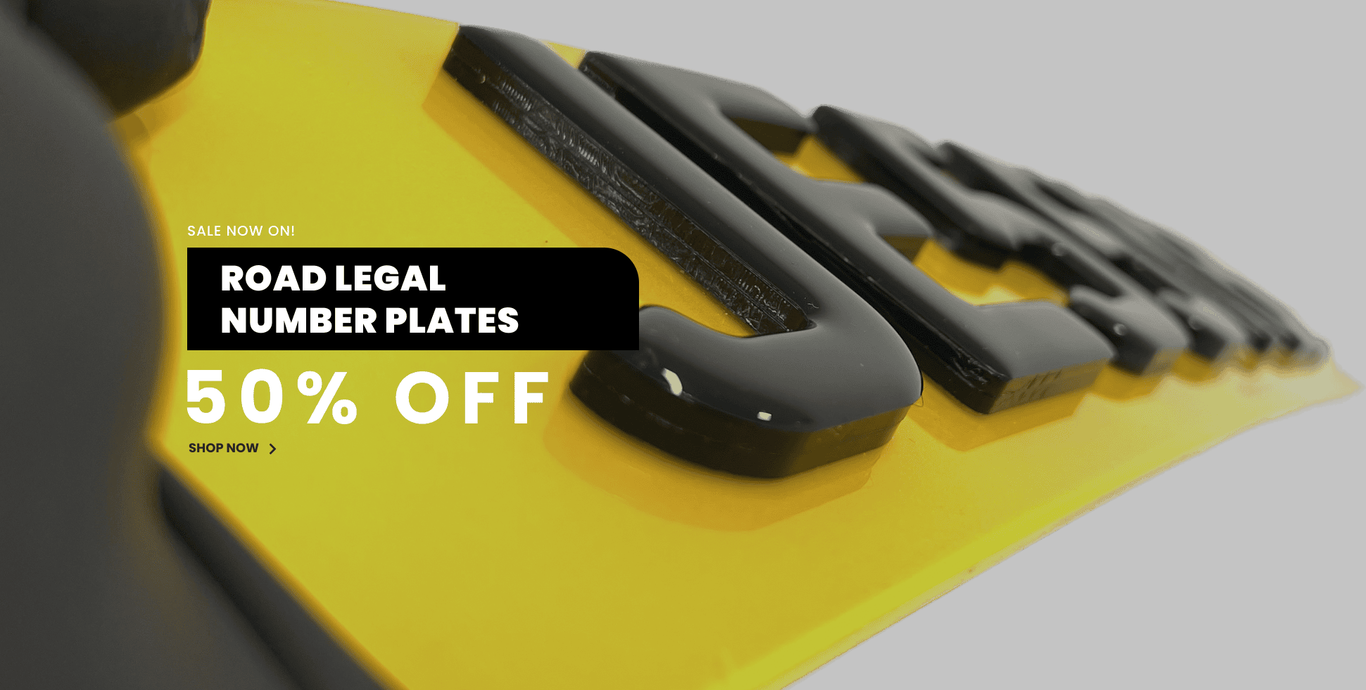 50% off number plates