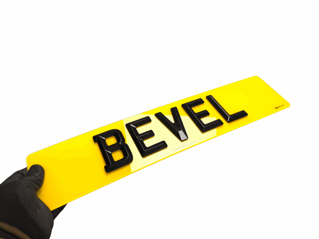 Retro style number plates