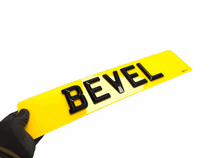 Retro style number plates