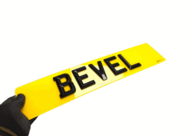 Retro style number plates
