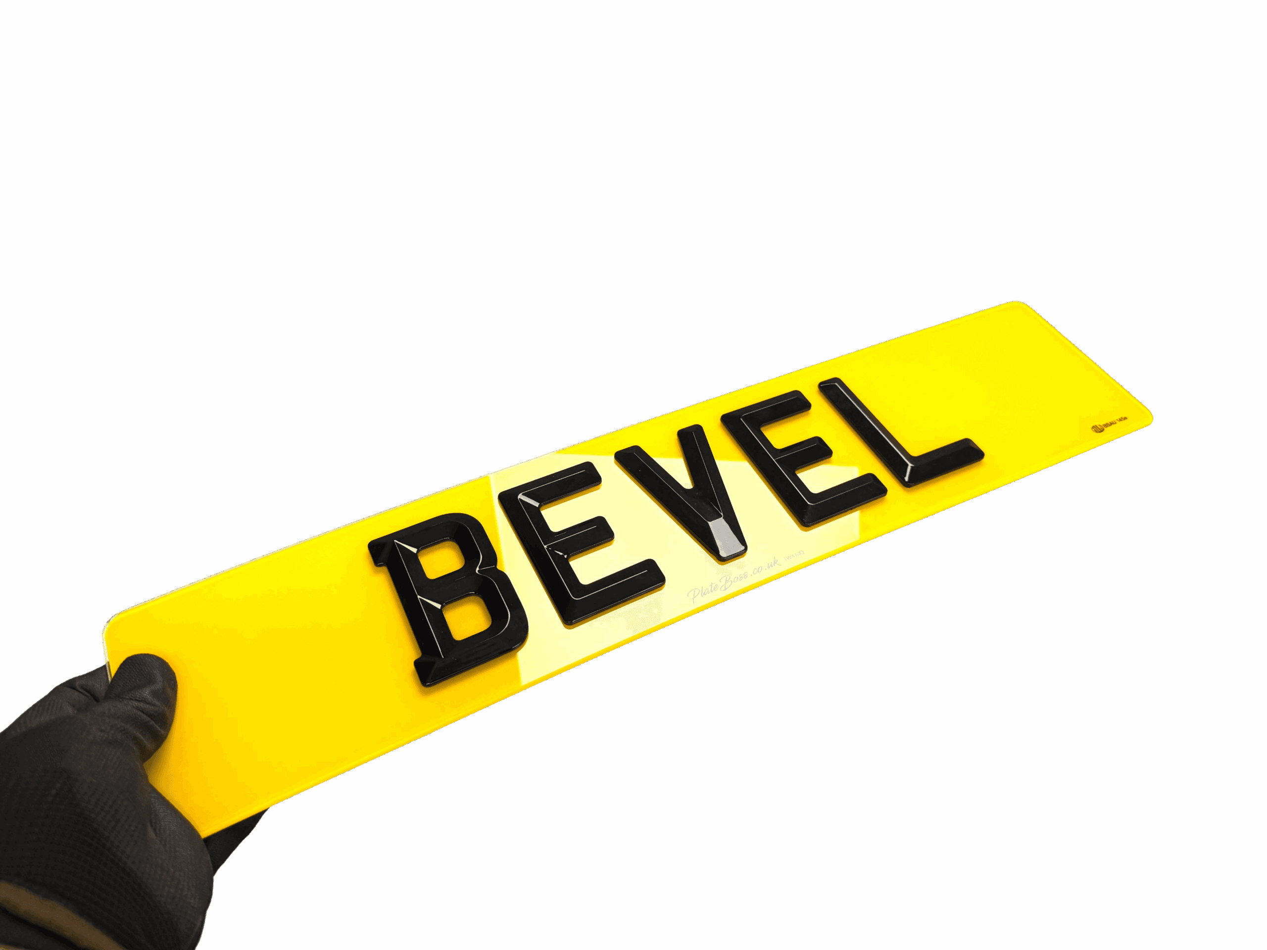 Retro style number plates