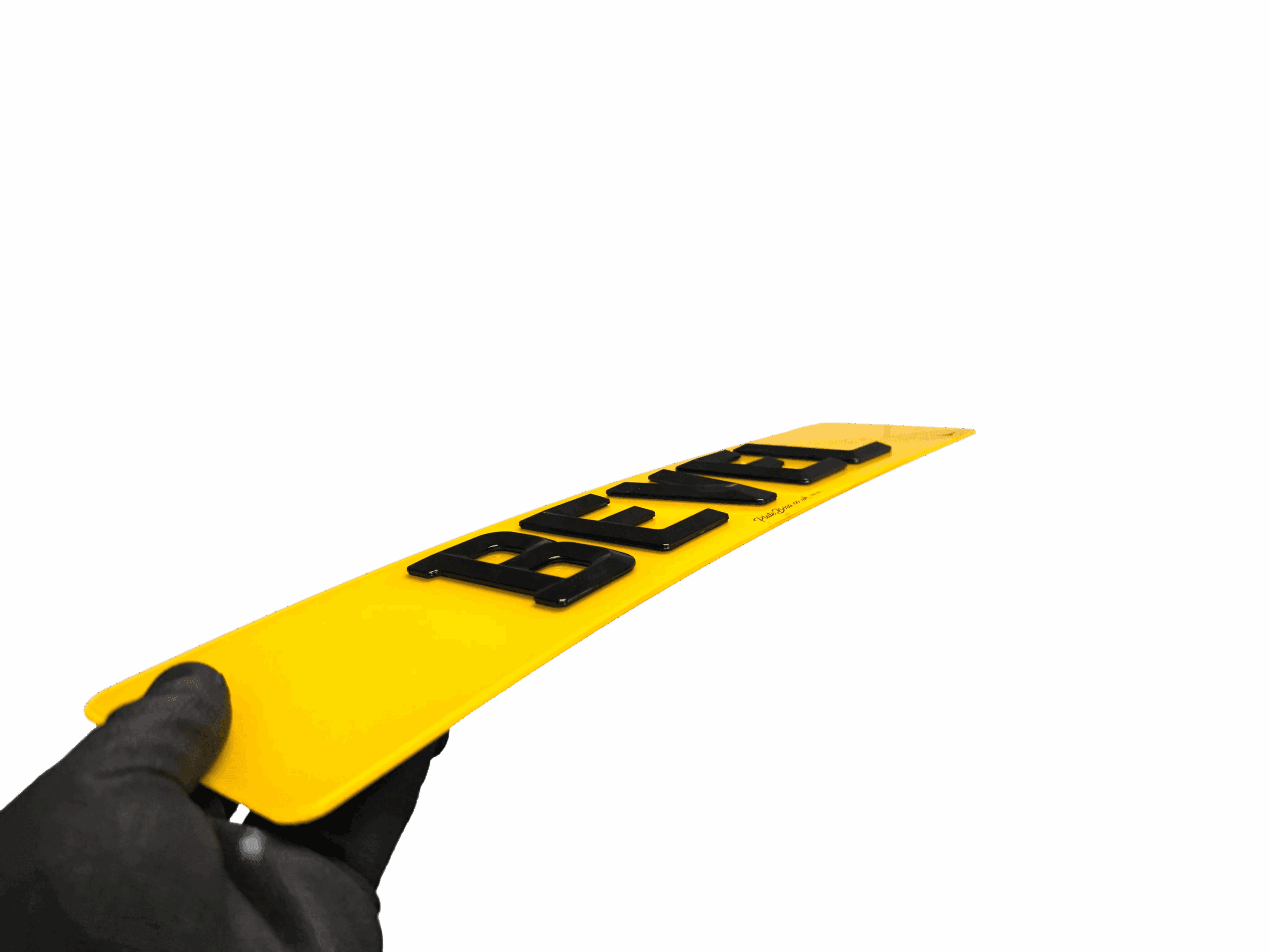 beveled number plate for classic car