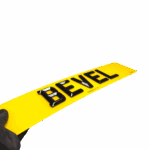 beveled rear number plate yellow