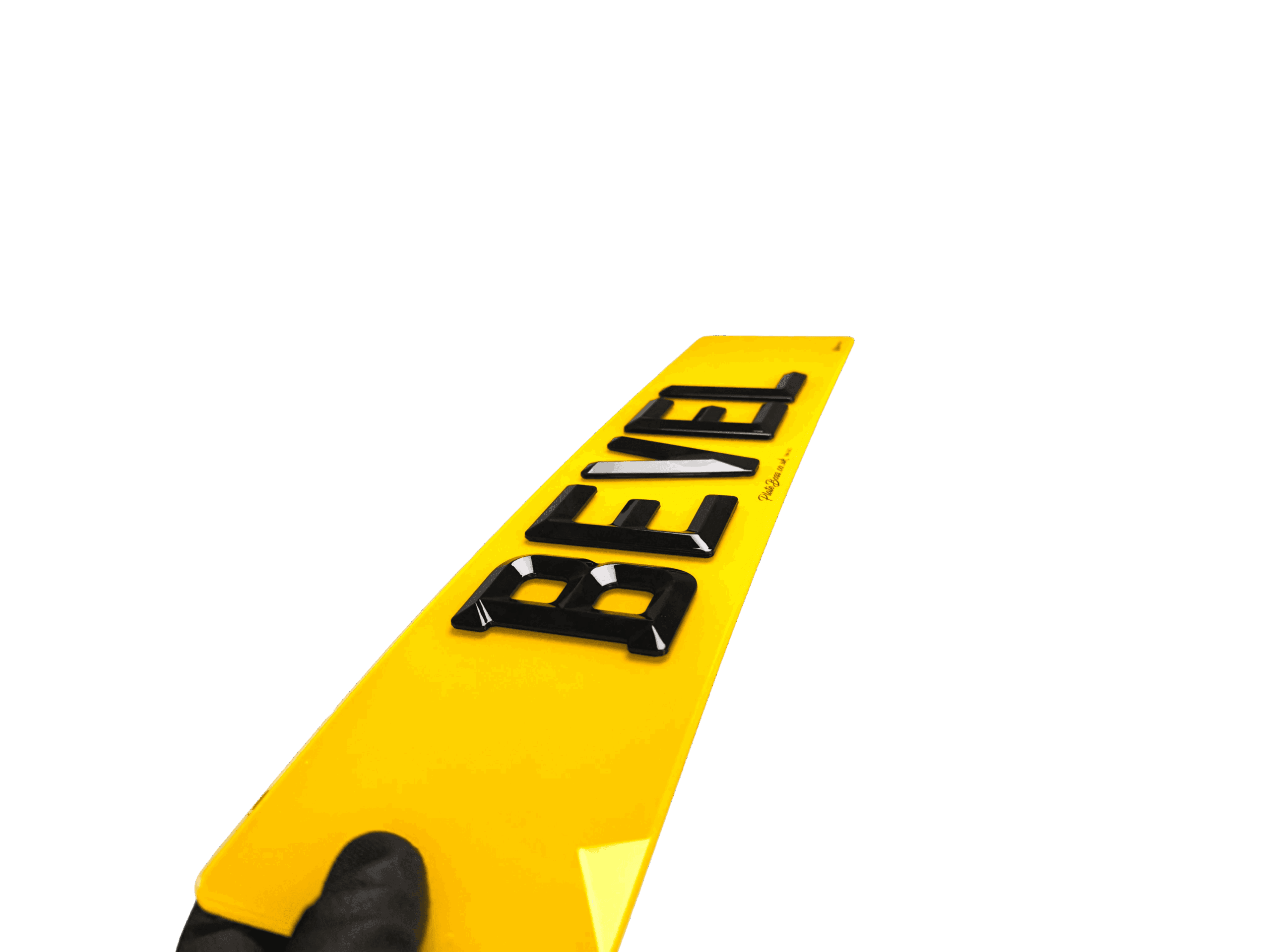 retro style number plate for car