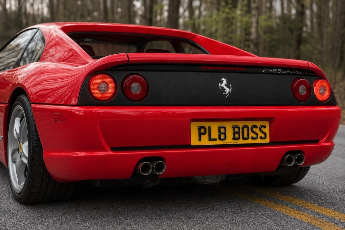 printed plate on 355 side angle rear