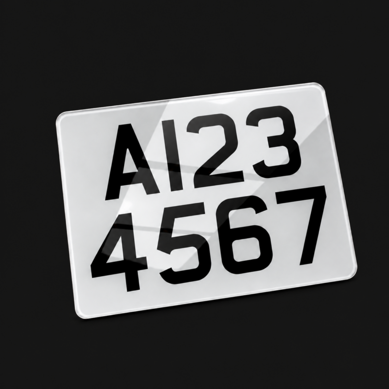 Trailer Number Plate Rules: What the Law Says (UK and Abroad) 3 Commercial trailer registration number plate in the DVLA format, one letter and seven numbers on two lines