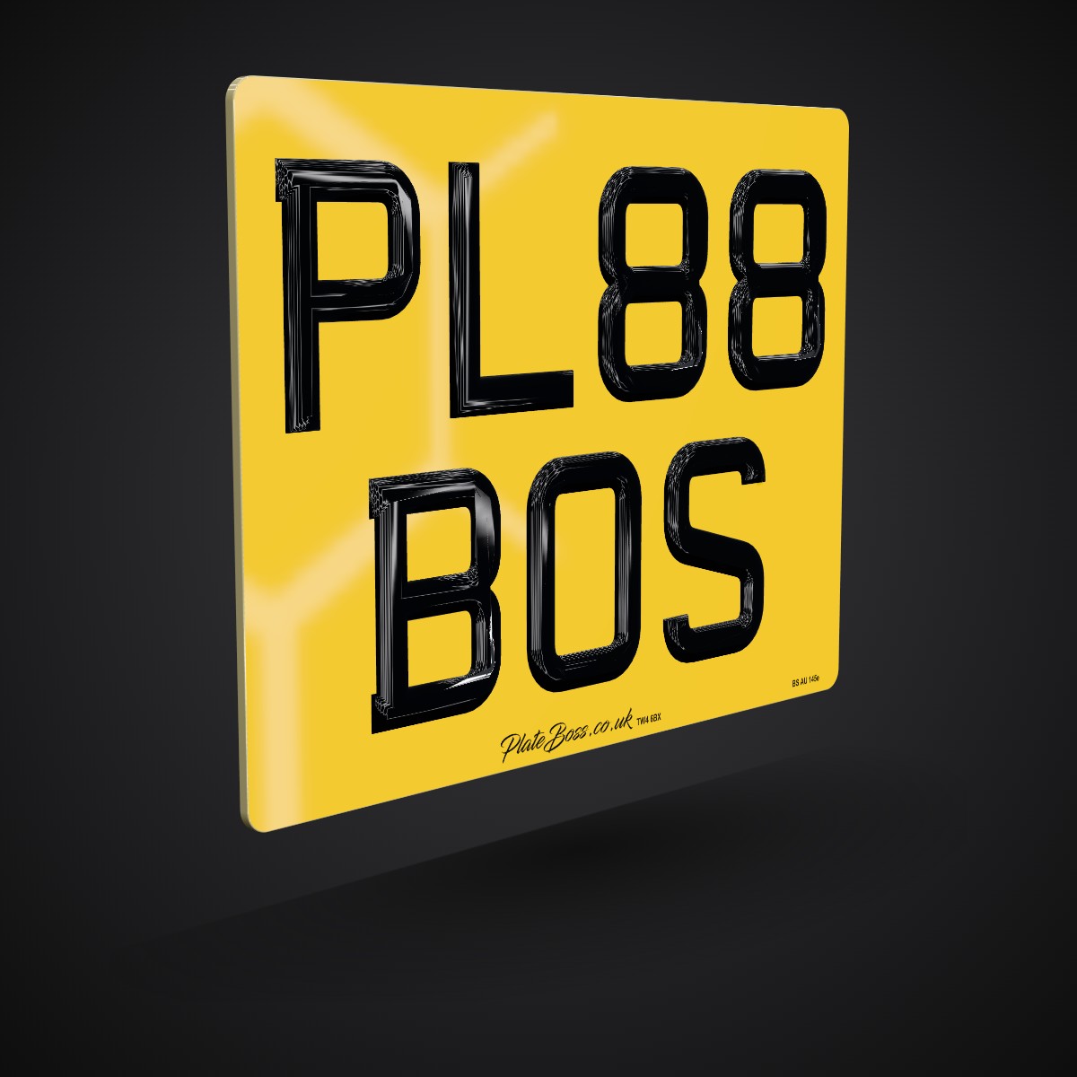 3D gel motorbike number plate, 229mm x 178mm (3D preview, demo registration)