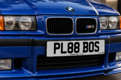 Number Plates Scotland 1 Number plates Scotland customers can order: PL88 BOS demo plate on a BMW M3